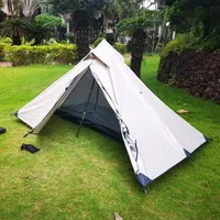 Trekking Pole Tent  Ultralight Outdoor Backpacking Camping Tent Lightweight Poleless Tent Waterproof