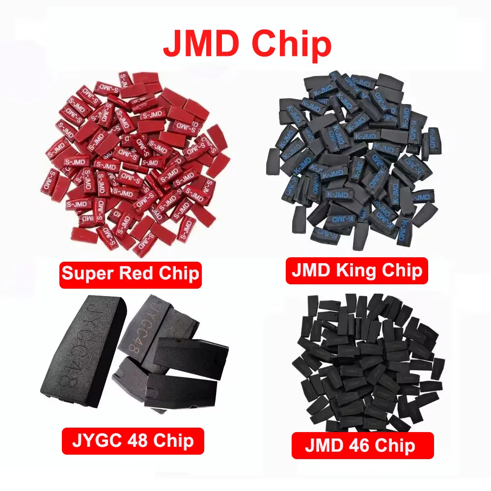 ชิป jmd King ของแท้10ชิ้น/ล็อตชิปสีแดงชิป JYGC48 ID48/JMD46 ID46 JMD48ชิปกุญแจรถสำหรับโปรแกรมเมอร์กุญแจรถที่มีประโยชน์สำหรับทารก/E-Baby