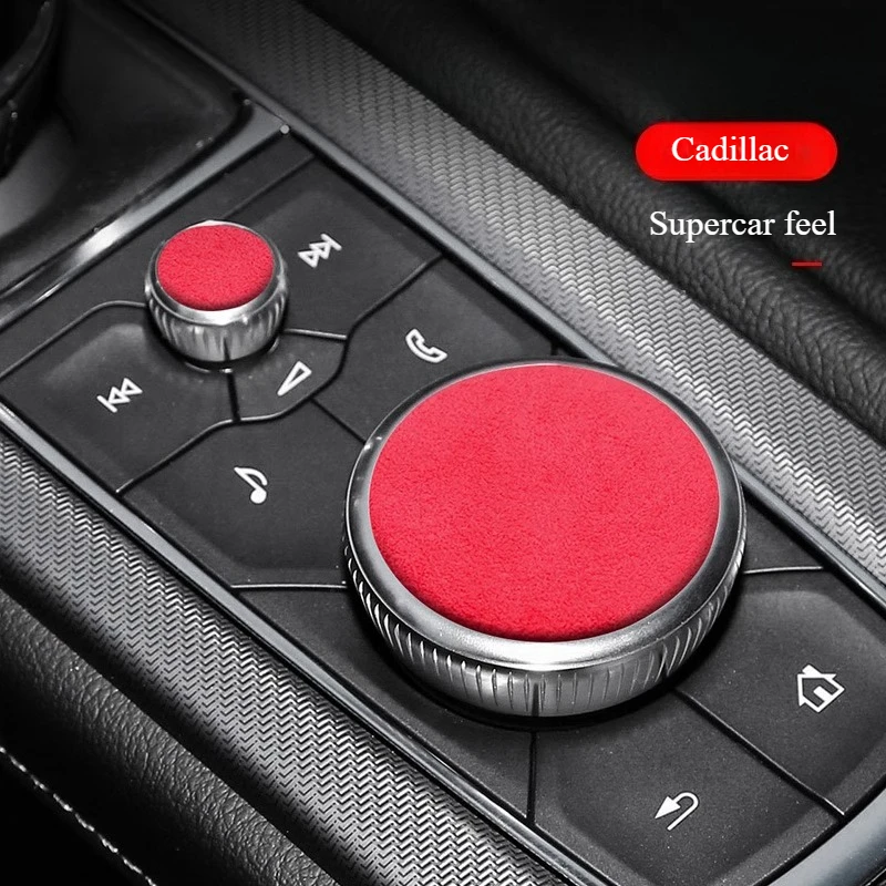 For Cadillac CT5 XT4 XT5 CT6 Interior Modifications, Steering Wheel Button Gearshift Paddle Protector, Imported Suede Leather.