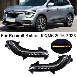 For Renault Koleos 2 Samsung QM6 2016 2017-2023 Car Front LED Daytime Running Light DRL Turn Signal Light 266003583R 266050046R