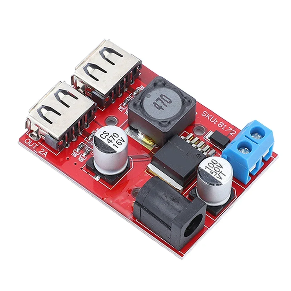 Outdoor Charging On-the-go Charging Solar Controller USB Charging Module 6V-40V DC Port 5.5x2.1mm Dual USB Ports