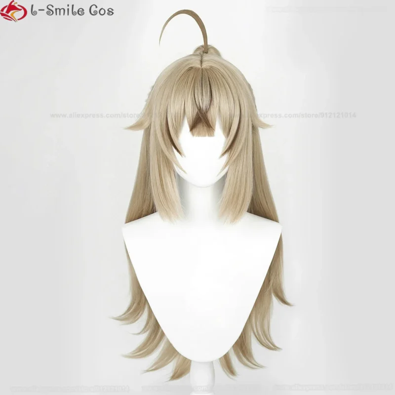 Juego Kirara Cosplay peluca Genshin 75cm lino claro Kirara Anime Cosplay peluca pelo sintético resistente al calor pelucas de Halloween + gorro de peluca
