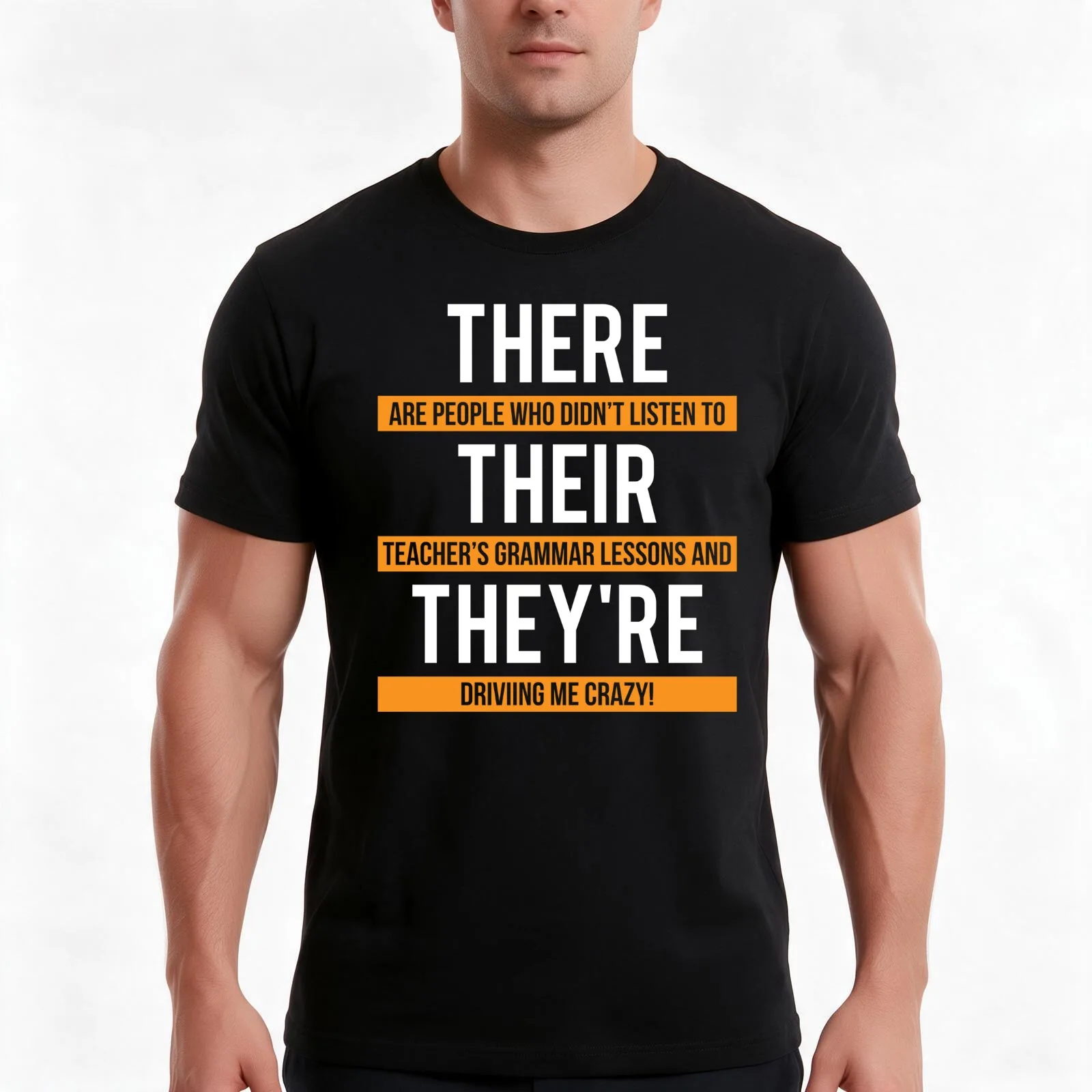 Funny Teacher Grammar Lesson T-Shirt, Summer Casual Cotton Tee, Oversized Streetwear Tops, Vintage Graphic Print, 100% Cotton