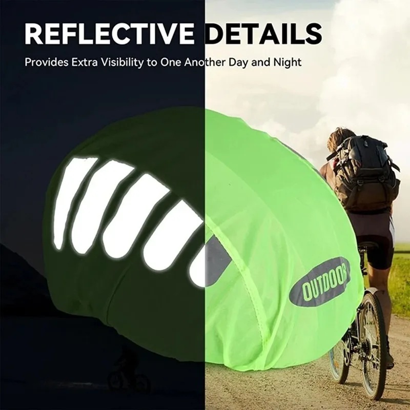 Bicycle Helmet Rain Cover Waterproof MTB Road Bike Helmet Protector Reflective Safety Cap Cycling Accessories view 3