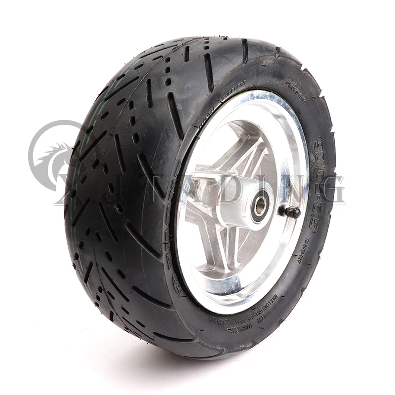 For Electric Scooter 11 Inch Inflatable Vacuum wheel 90/65-6.5 City Road Thickening Tubeless Tire with Aluminum Alloy Rim