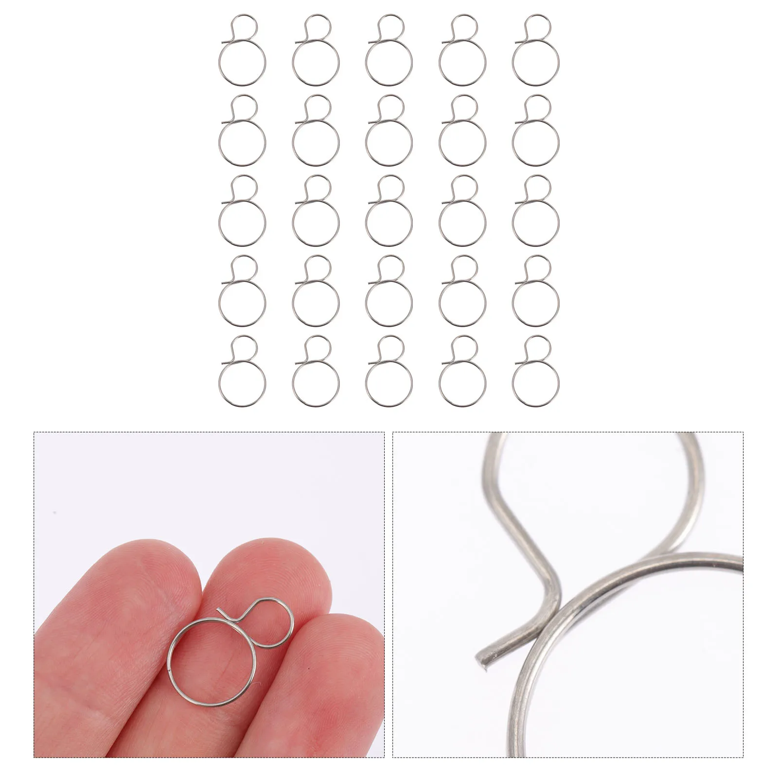 

40 Pcs Ball Lighting Accessories Small Size Lamp Parts Ceiling Clips Chandelier Crystal Projects Safe Metal DIY