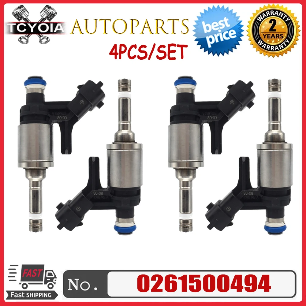 4Pcs/Lot New Fuel Injectors Nozzle 0261500494 13538682350 0261500073 1984H5 1984H7 For Citroen Peugeot 1.6 16V Car Engine Parts