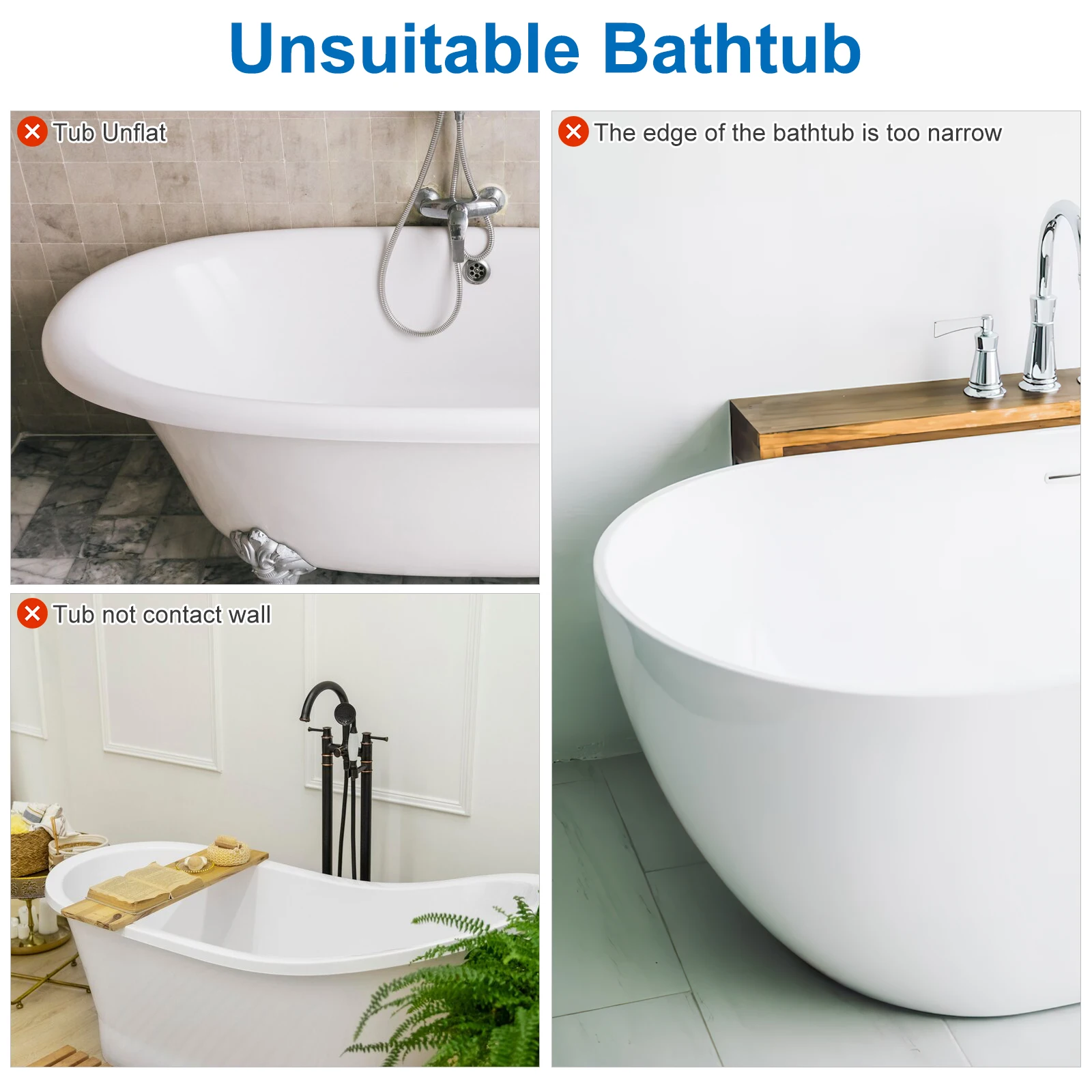 

2 Pcs Splash Guard Bathtub Shield Hair Bathroom Splashing Acrylic Corner Shower Guards