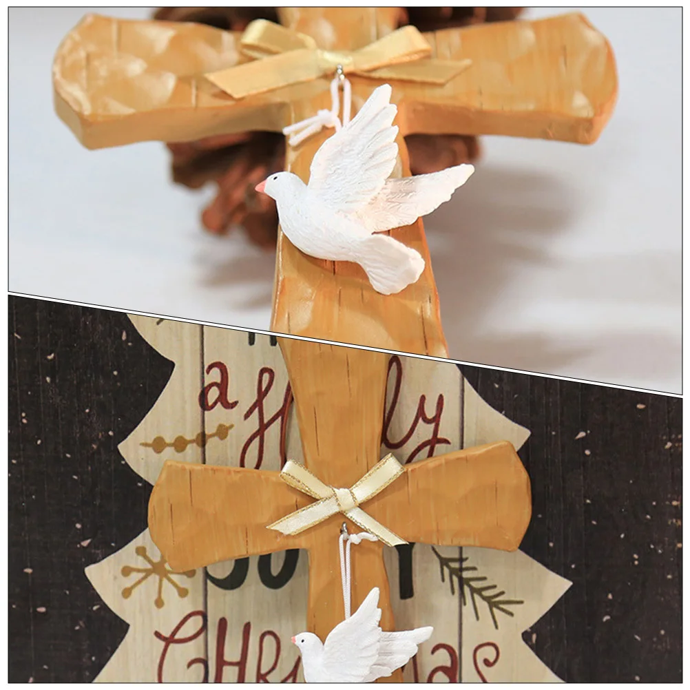 

Creative Desk Cross Decor Fine Craftsmanship Retro Chic Resin Standing Cross for Wall Shelves Office Home Decoration