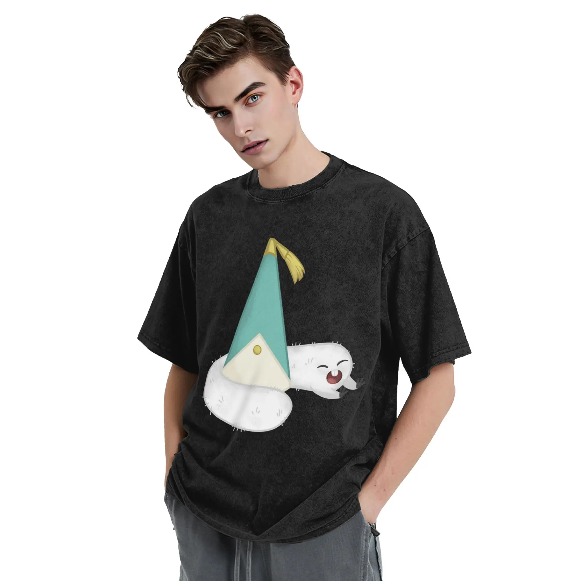 Brushbuddy Witch Hat Atelier Anime Washed T Shirts Streetwear  Cool T-Shirts  Tees Men Women Short Sleeve Harajuku Printed