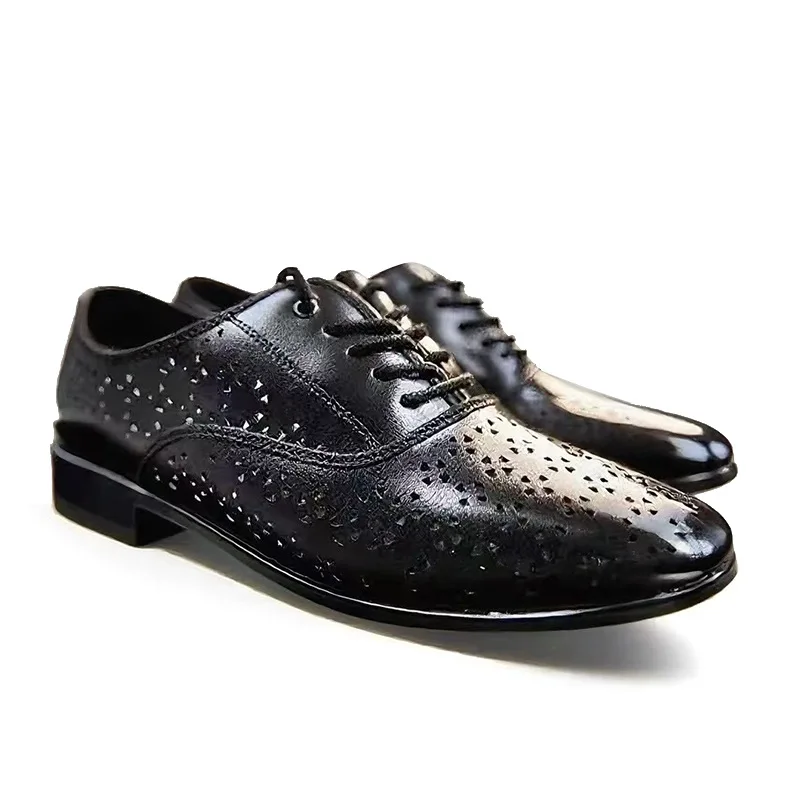 Nouvelles chaussures de danse en cuir creux hommes souffle été baskets de danse mâle chaussures latines homme moderne Jazz valse chaussures de danse de salon