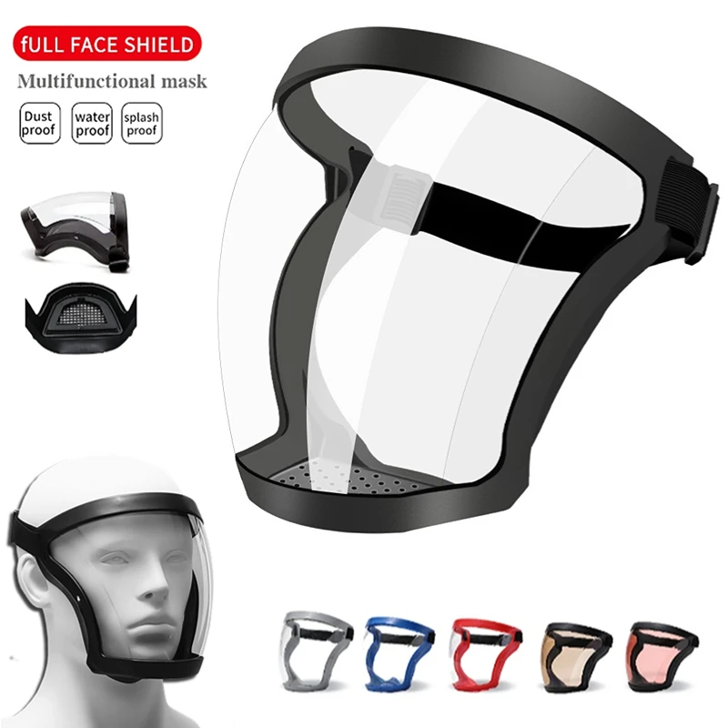 Security protection Shield Transparent Full Face Mask Kitchen Anti-splash Safety Glasses Shield Windproof Anti-Fog Head Cover