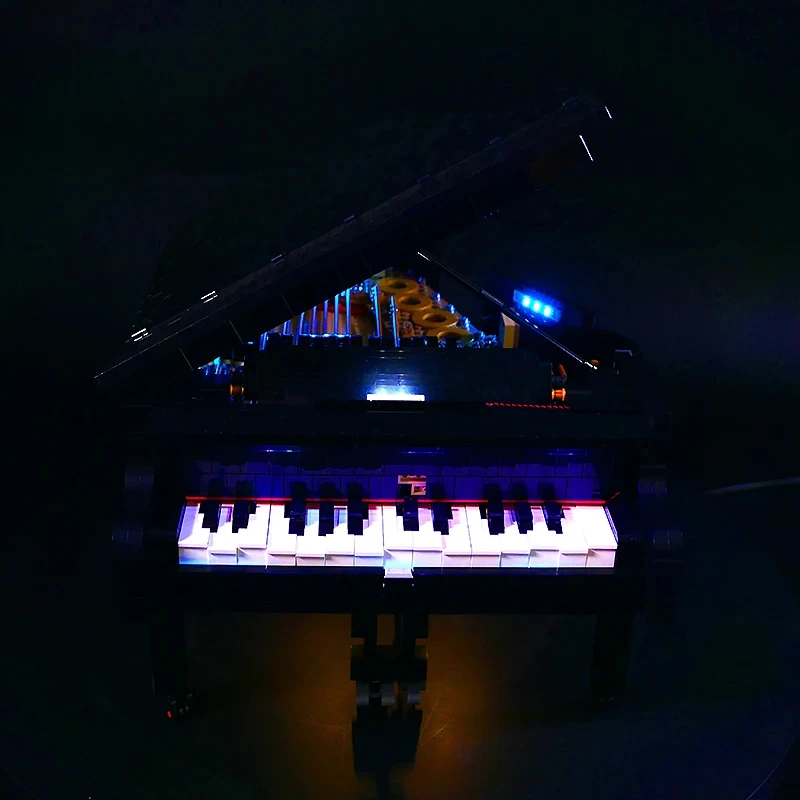 طقم إضاءة LED RC DIY لسيارة Grand Piano LEGO 21323 (إضاءة LED فقط، بدون نموذج كتل)