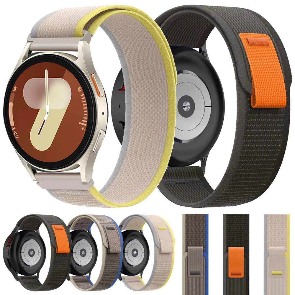 Nylons ch laufe Uhren armbänder für Samsung Galaxy Uhr 7 7lte 40mm 44mm Sport armbänder Uhr 6/4/5 Pro/Classic 43mm 47mm atmungsaktives Band