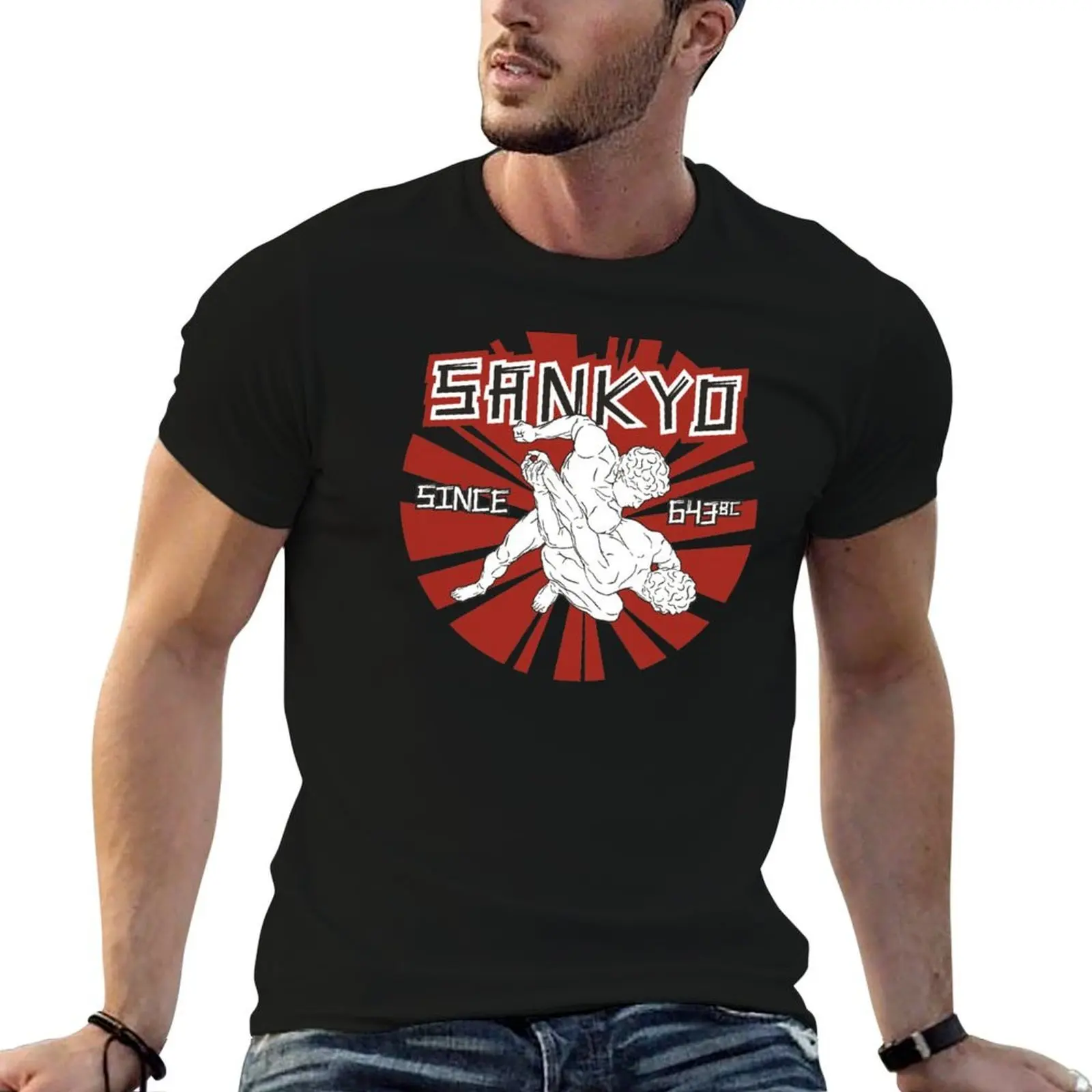 

Aikido - Greek Style Sankyo T-Shirt cotton t shirts man 100% man t shirt cotton T-Shirt