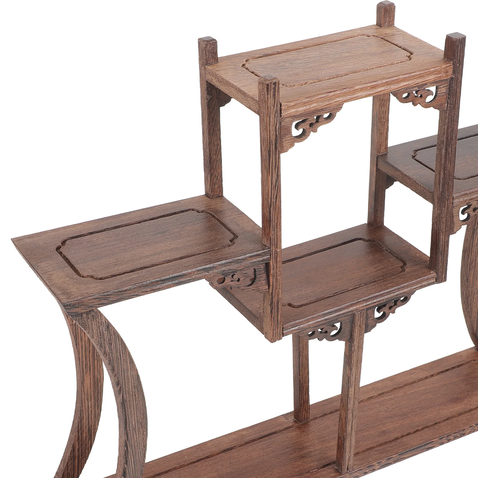

Wooden Display Chicken Wing Wood Curio Shelf Showing Rack Desktop nament Holder Tea Pot Cup Storage Vase Plant H