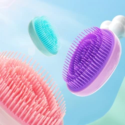Solid Color Egg Shape Straight Hair Brush Anti-knotting Hair Smoothing Combs Anti Static Massage Hairbrush Tangle Hair Care