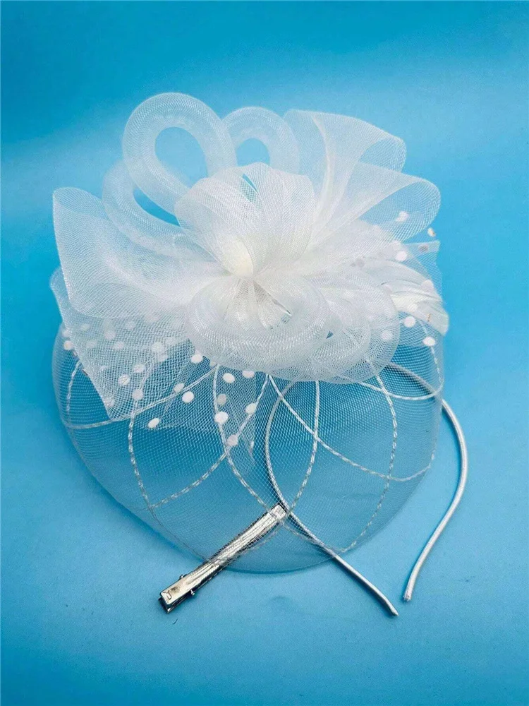 1pc Fascinator Hat Tea Party Headband With Faux Feather Kentucky Derby Hat Horse Racing Flower Hat Hairband Headpiece Headwear