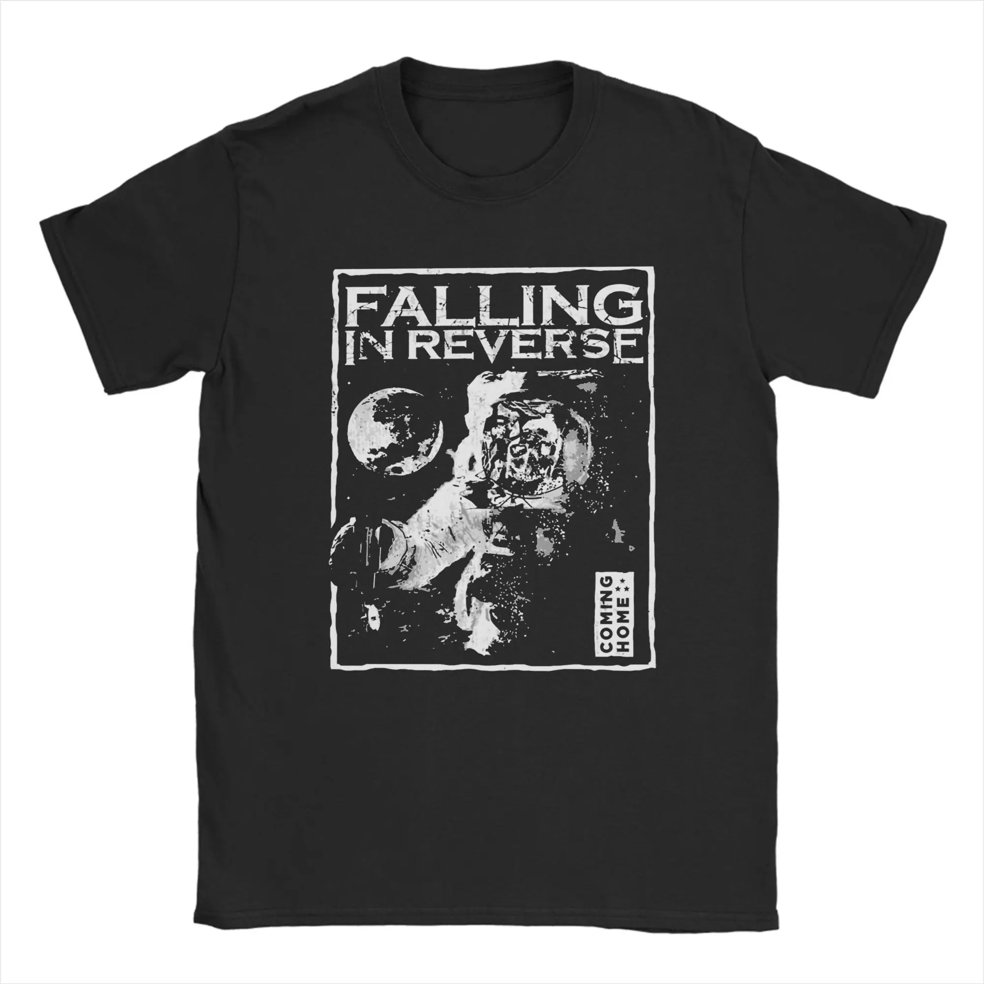 

Men T-Shirt Falling In Reverse Band Heavy Metal Awesome Cotton Tee Shirt Short Sleeve T Shirts Round Collar Clothing Summer