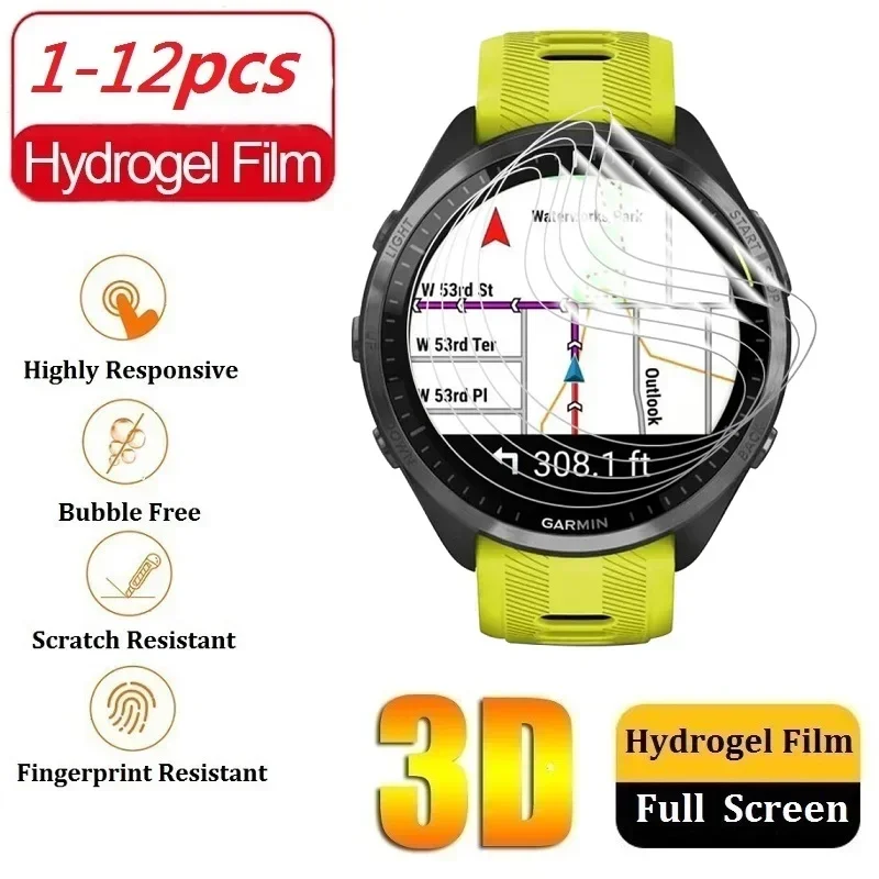 

Hydrogel Protective Film Compatible for Garmin Forerunner 965 265 265s 165 955 255 255s 735 945 745 245 55 45 Screen Protector