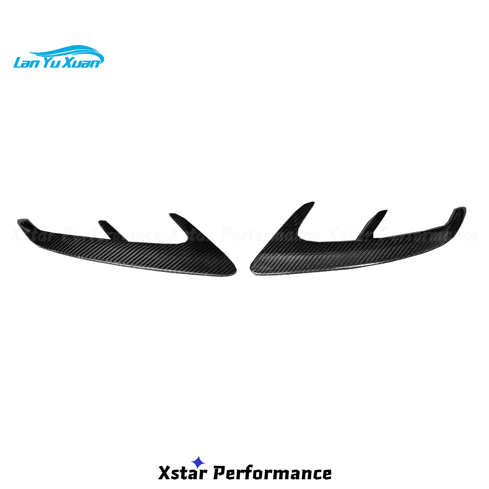 

Brabu BS Style Dry Carbon Fiber Rear Bumper Canards For Mercedes Benz W217 C217 S63 Amg Coupe