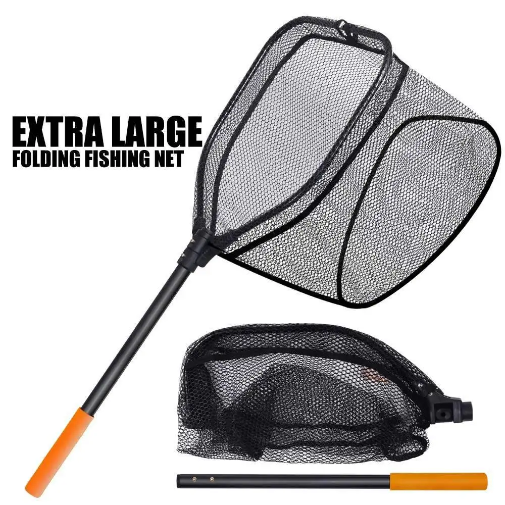 

Aluminum Alloy Foldable Fishing Net, Portable 95cm Unfolded Length, Fish-friendly Netting, Can Catch Fish in The Water
