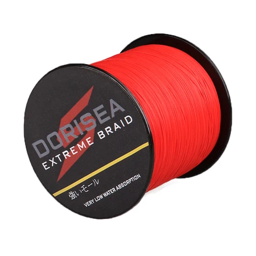 Imagen 2 del producto DORISEA ""NEVER FADE"" negro rojo 8 hebras 100M 300M 500M 1000M 2000M PE hilo de pescar trenzado multifilame