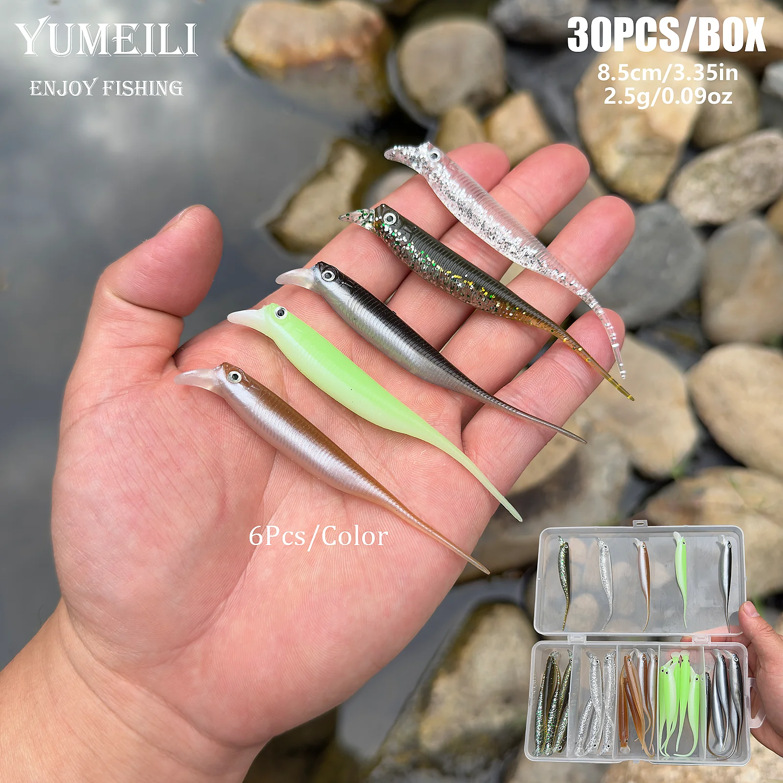 isca-artificial-yumeili-minnow-com-lingua-de-metal-cauda-fina-e-longa-corpo-rosqueado-e-isca-de-pesca-em-pvc