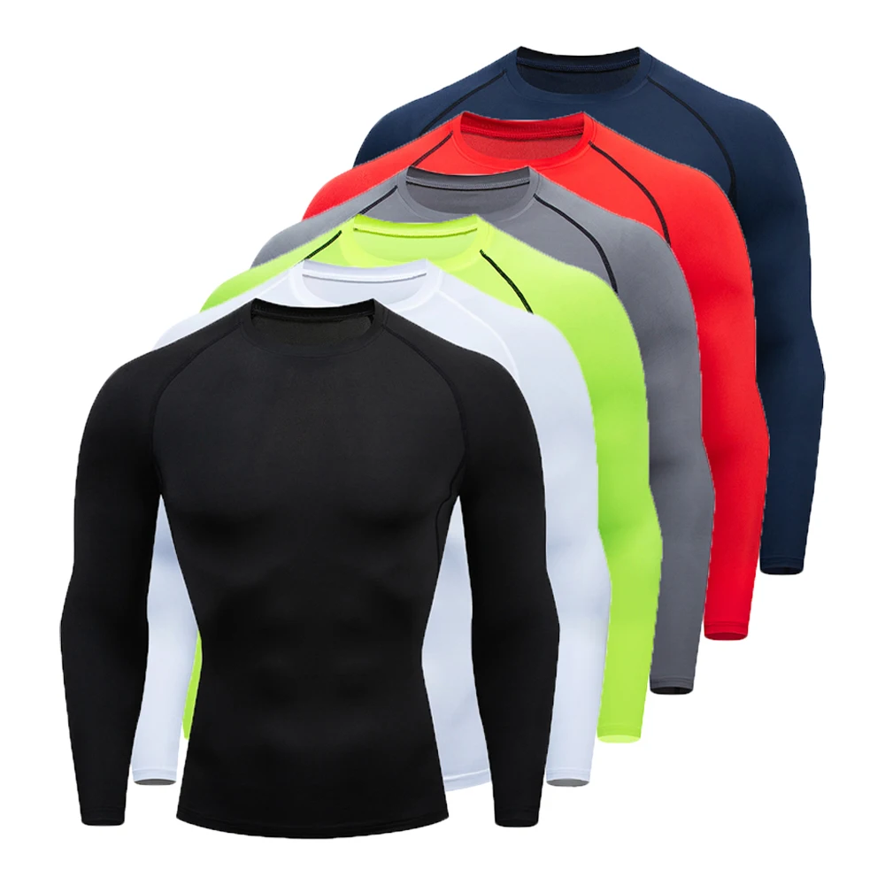 Men's Long Sleeves  T-shirt Fitness Sportswear Fitness T-shirt Gym Running Sports Outdoor Tops for Men Spring and Autumn