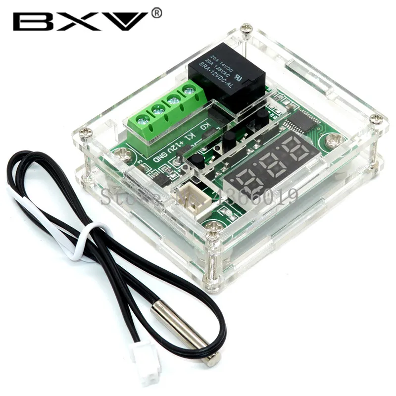 

W1209 DC12V cool temp thermostat temperature control switch temperature controller thermometer thermo controller+Acrylic Box