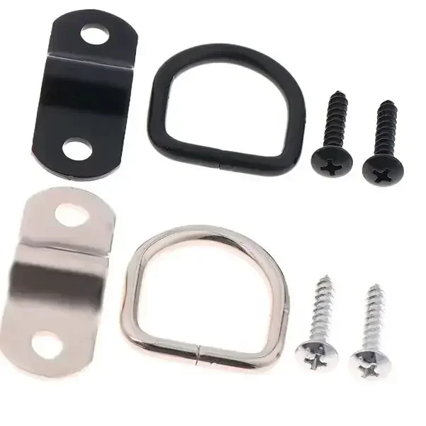 الثقيلة D-حلقة سحب هوك الفولاذ المقاوم للصدأ مقطورة التعادل أسفل مرساة الأسود آمنة البضائع سيارة شاحنة مغلقة متعددة الأغراض جبل