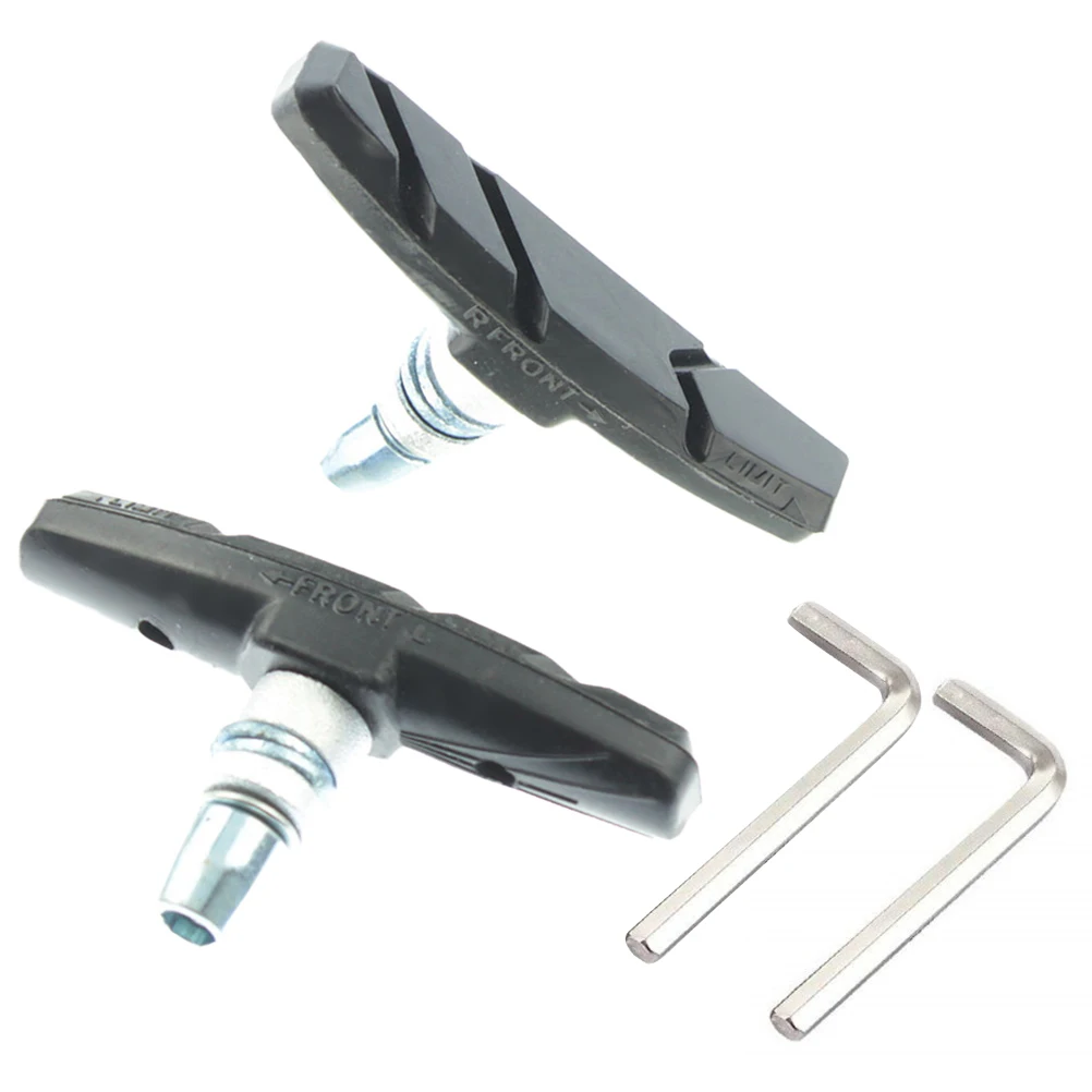 

2pcs Pads Set Durable No Skid Rubber Blocks For Road Mountain Bike Braking Performance Bike Parts Motorcycle