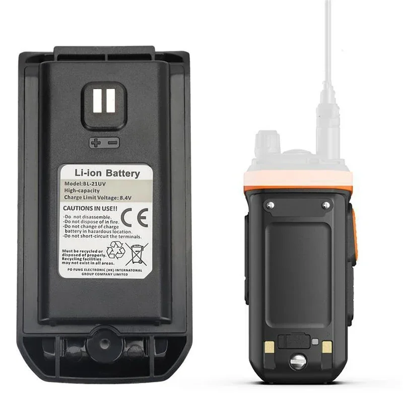 BL-21UV لبطارية Baofeng UV-21 Pro Li-ion ذات سعة عالية من النوع C شحن متوافق مع أجهزة الراديو ذات الاتجاهين UV21Pro V2 UV-21