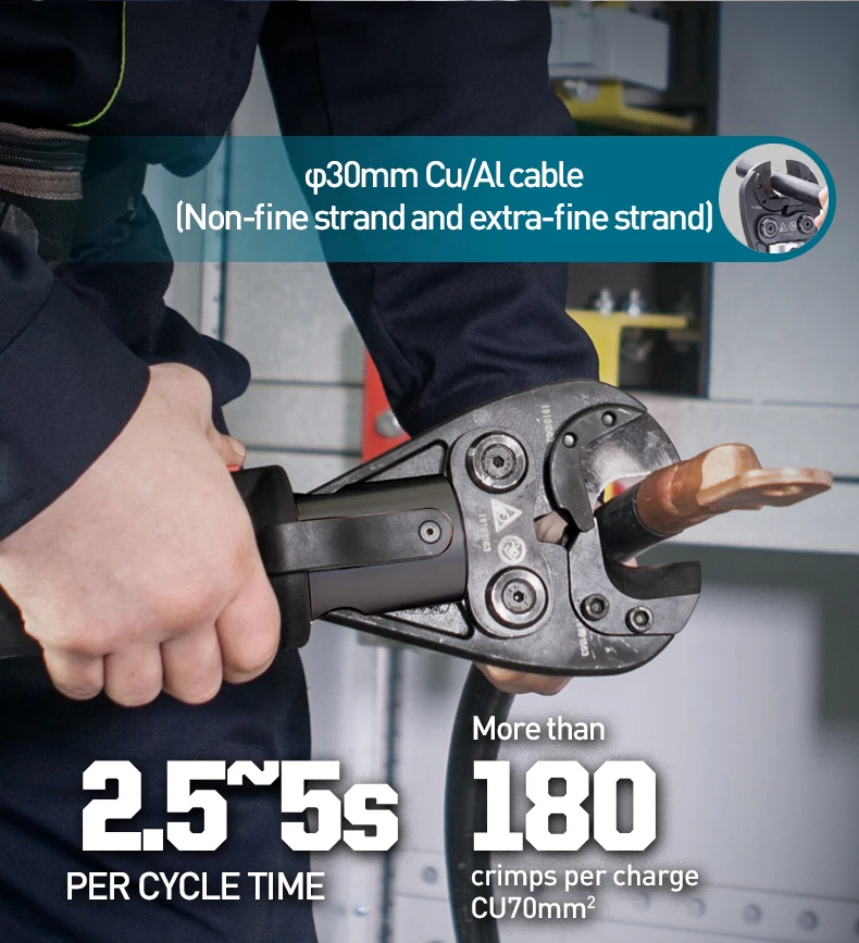 PZ-2430C Portable Hydraulic Battery Powered Crimping And Cutting Tool Cordless Hydraulic Crimping And Shearing Tool