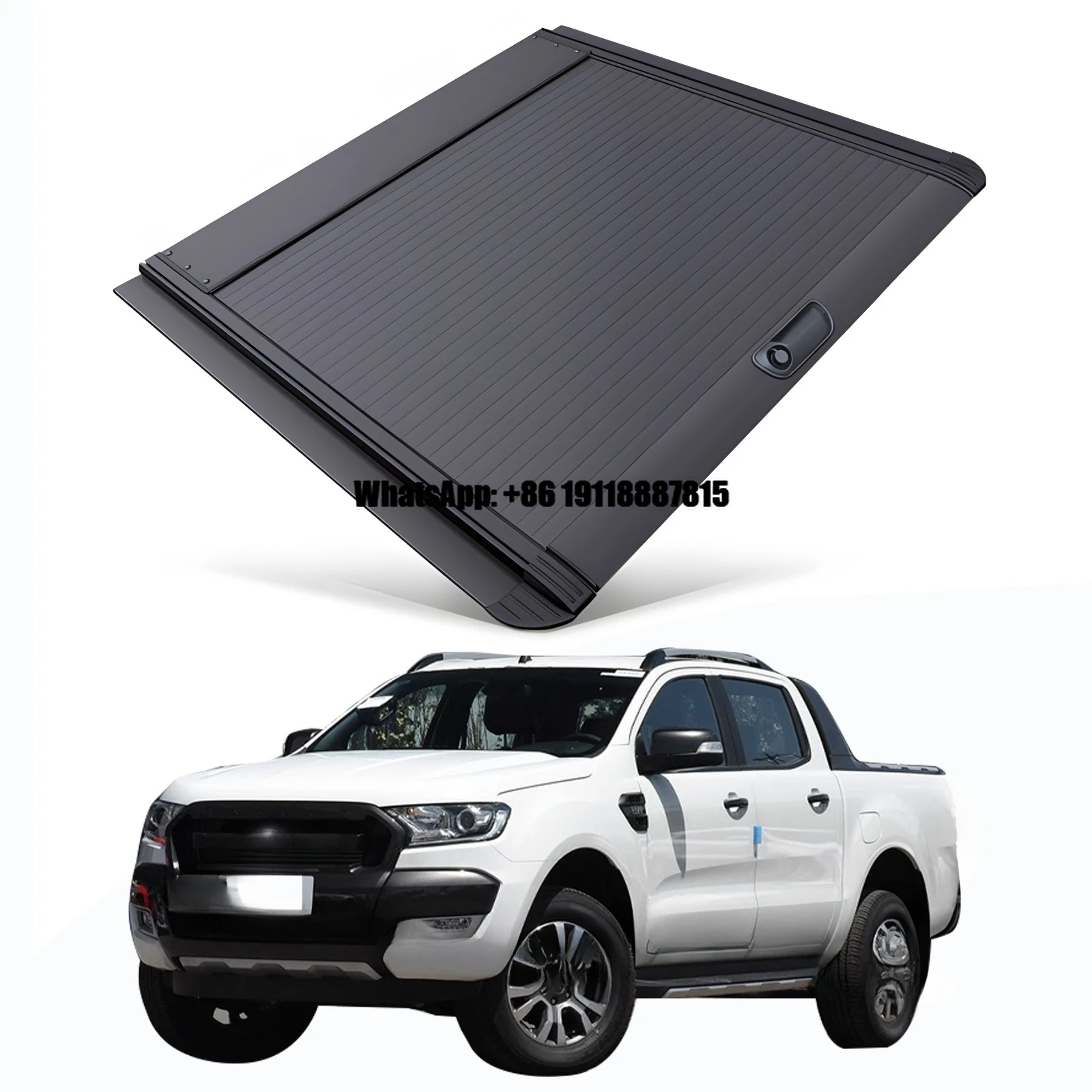

Hard Aluminium Retractable Roller Lid Roll up Tonneau Cover Waterproof Trunk Rear for FORD Ranger Wildtrak 2018
