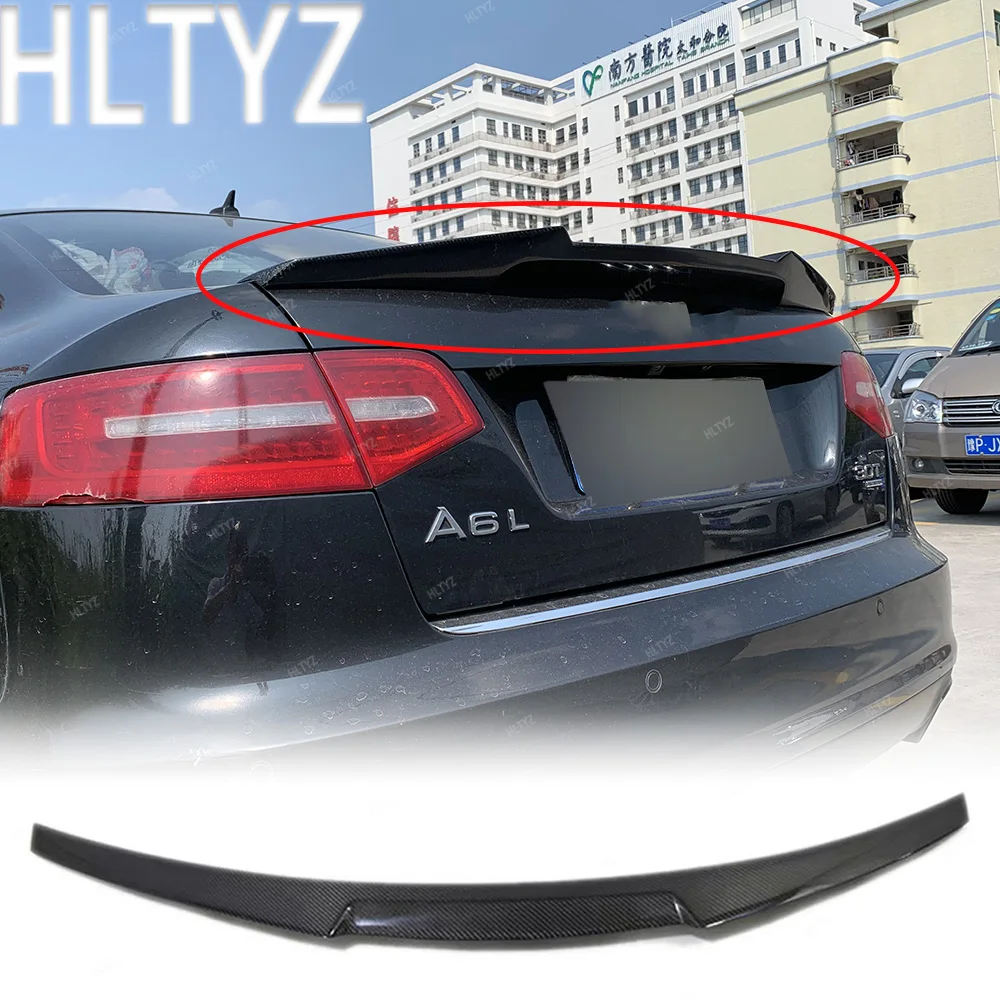 

High quality carbon fiber/ black trunk spoiler body kit for Audi A6 2005-2011 M4 style rear lip spoiler car styling accessories