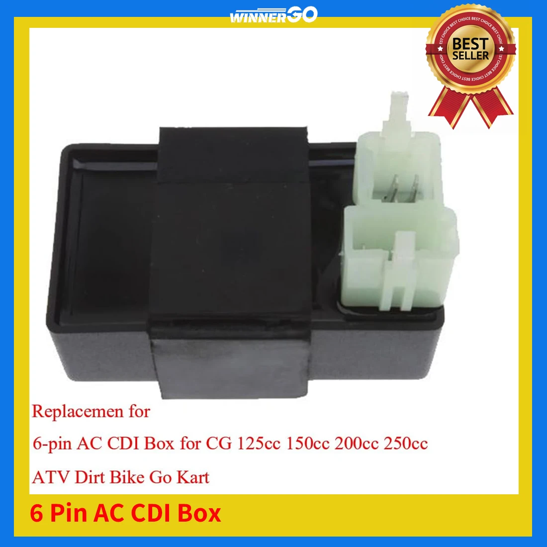 6 Pin AC CDI Box CDI for Chinese Brands Dirt Bike, ATV, Go-Kart and Scooter, TaoTao, Buyang, Coolsport, Kazuma, SUNL, Peace JCL view 5