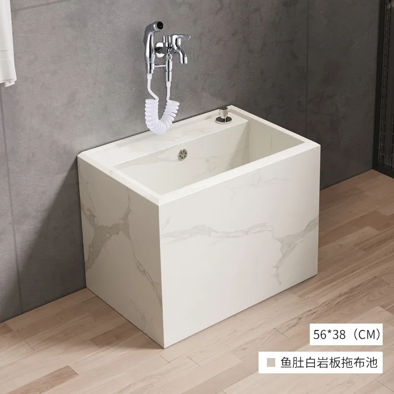 Outdoor sintered stone mop pool, courtyard stone marble mop pool, floor-standing stone mop pool