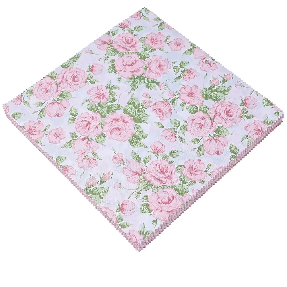 

Ткань для квилтинга Layer Cake, 10 дюймов, предварительно нарезанные квадратные лоскуты 10x10 дюймов для квилтинга, розовые хлопковые квадратные лоскуты с принтом для квилтинга.