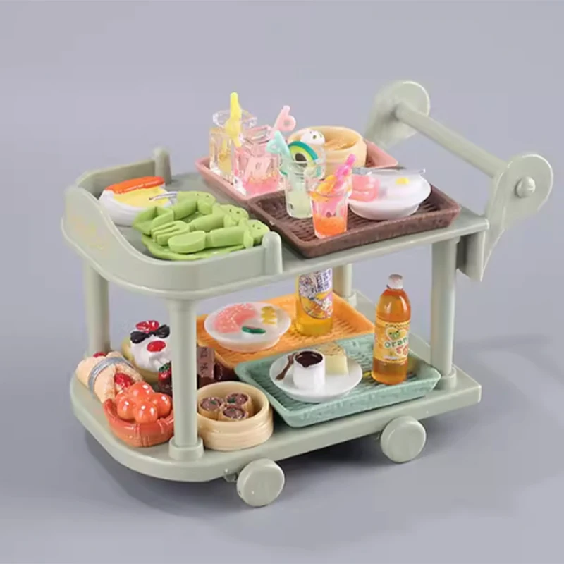 Mini Food Truck Simulation Toy para crianças, Kitchen Playhouse, Brinquedos em miniatura, Doll House Acessórios, Ornamentos