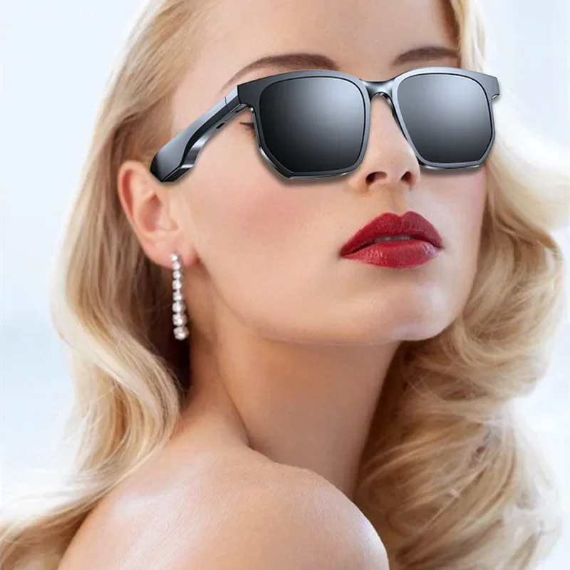 Wireless Bluetooth Headset Smart Glasses Call Music Player Navigation Driving Sweat Proof Audio Sunglasses Mobile Phone Earphone