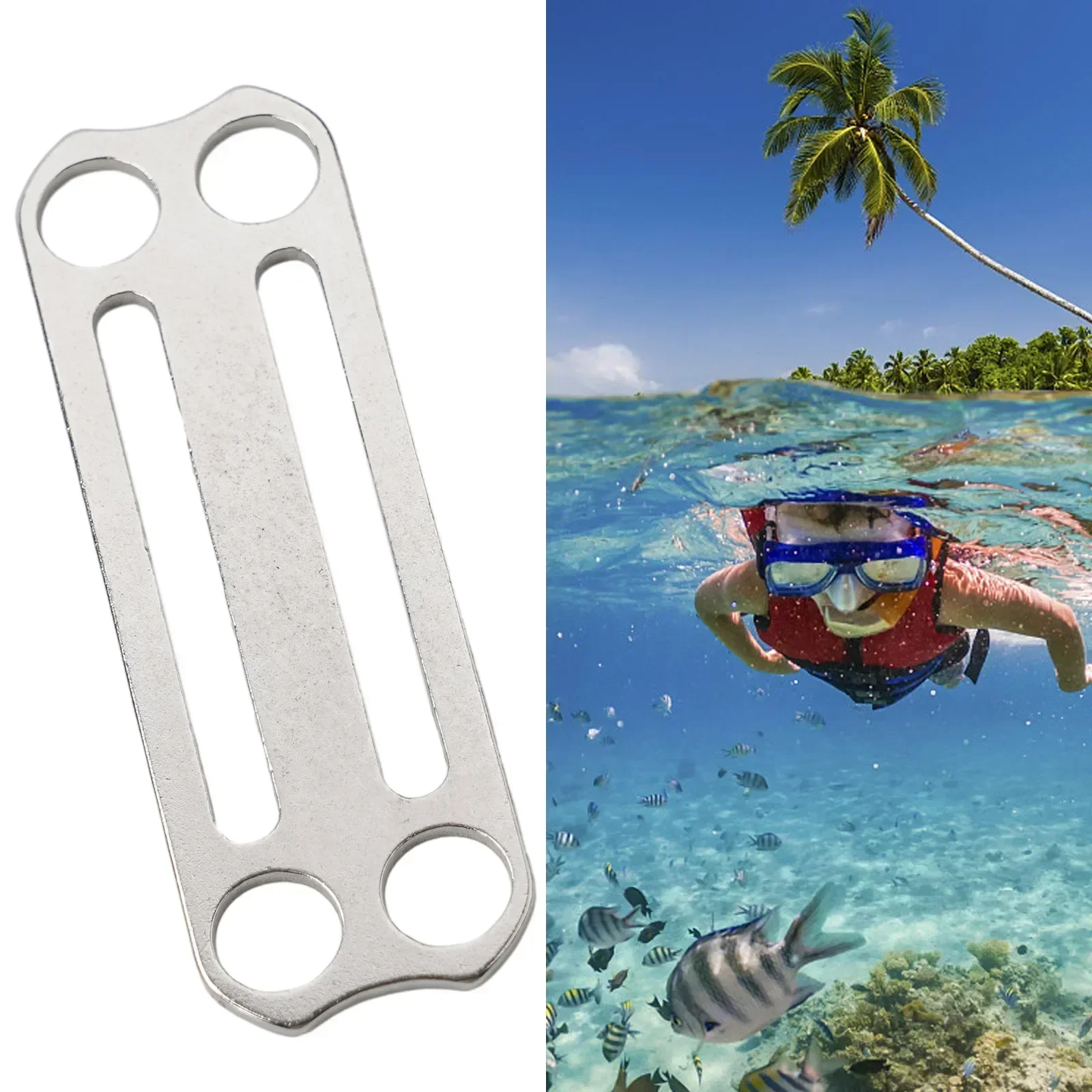 

Part Slide Keeper Stop Useful Weight Belt Diving Functional Professional Retainer Slide Keeper Stainless Steel