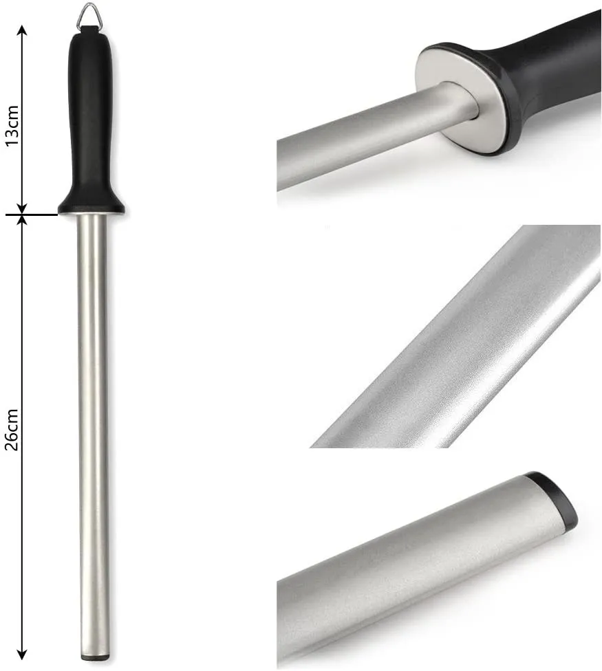 Hohe Qualität 8-12 Zoll Diamant Messer Spitzer Stange, Professionelle Schärfen Stahl für Master Chef, spitzer Stein Werkzeug, für Küche