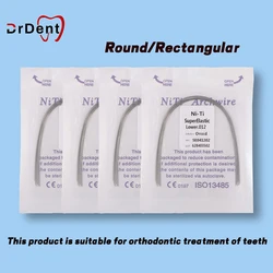 NiTi Arch Wire Brackets 10Pcs/Bag Orthodontics Brackets Ovoid Rectangular Shape Archwire for Braces Dental Super Elastic