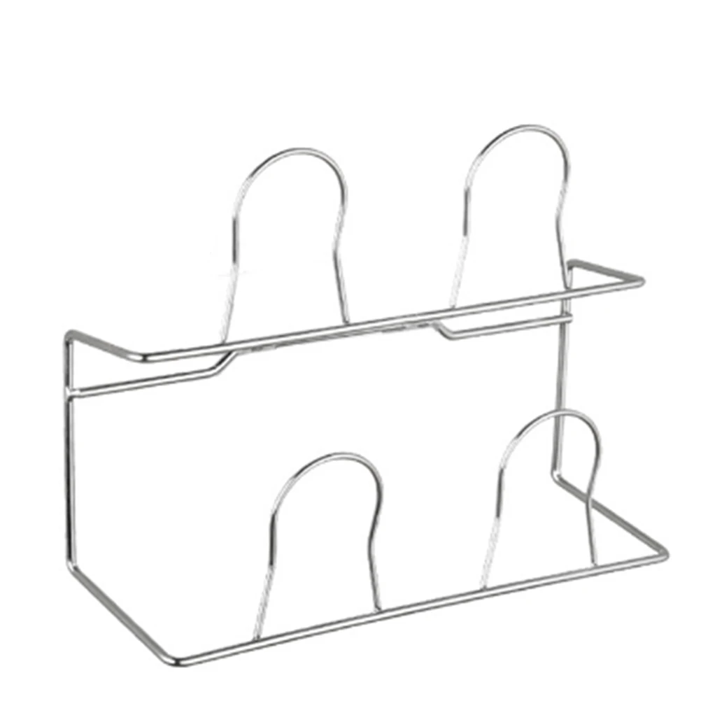 

Wall Mounted Shoe Rack Double Layer Slipper Organizer Shoes Shelf White Slippers