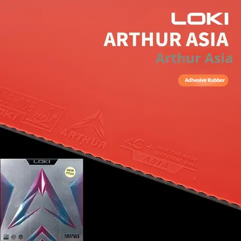 LOKI Arthur ASIA Sticky Table Tennis Rubber Pimples in Super Rebound Ping Pong Rubber with Sponge ITTF Approved for Speed Attack