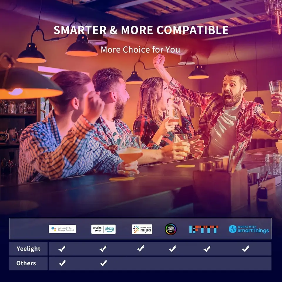 مصباح ليد ذكي Yeelight W3 E26 اتصالي واي فاي 850lm/900lm تحكم بالتطبيق لمنزل mi وأليكسا وجوجل وسمارت ثينجز وIFTTT - 4