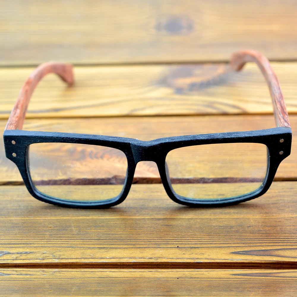 

Large Rectangle Leisure Style Rectangle Natural Wooden Frame Handcrafted Optical Frame Spectacle