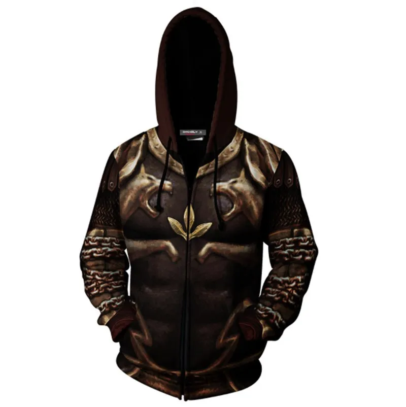 Sudadera con capucha con cremallera de Kratos para hombre y mujer, disfraz de Game God Of War, suéter deportivo de ocio, estampado 3D