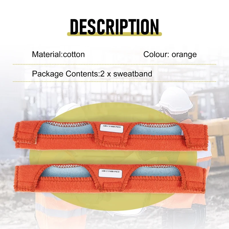 2Pcs Hard Hat Helmet FR Sweatsopad Air Cushioned 20-3200V Sweatband